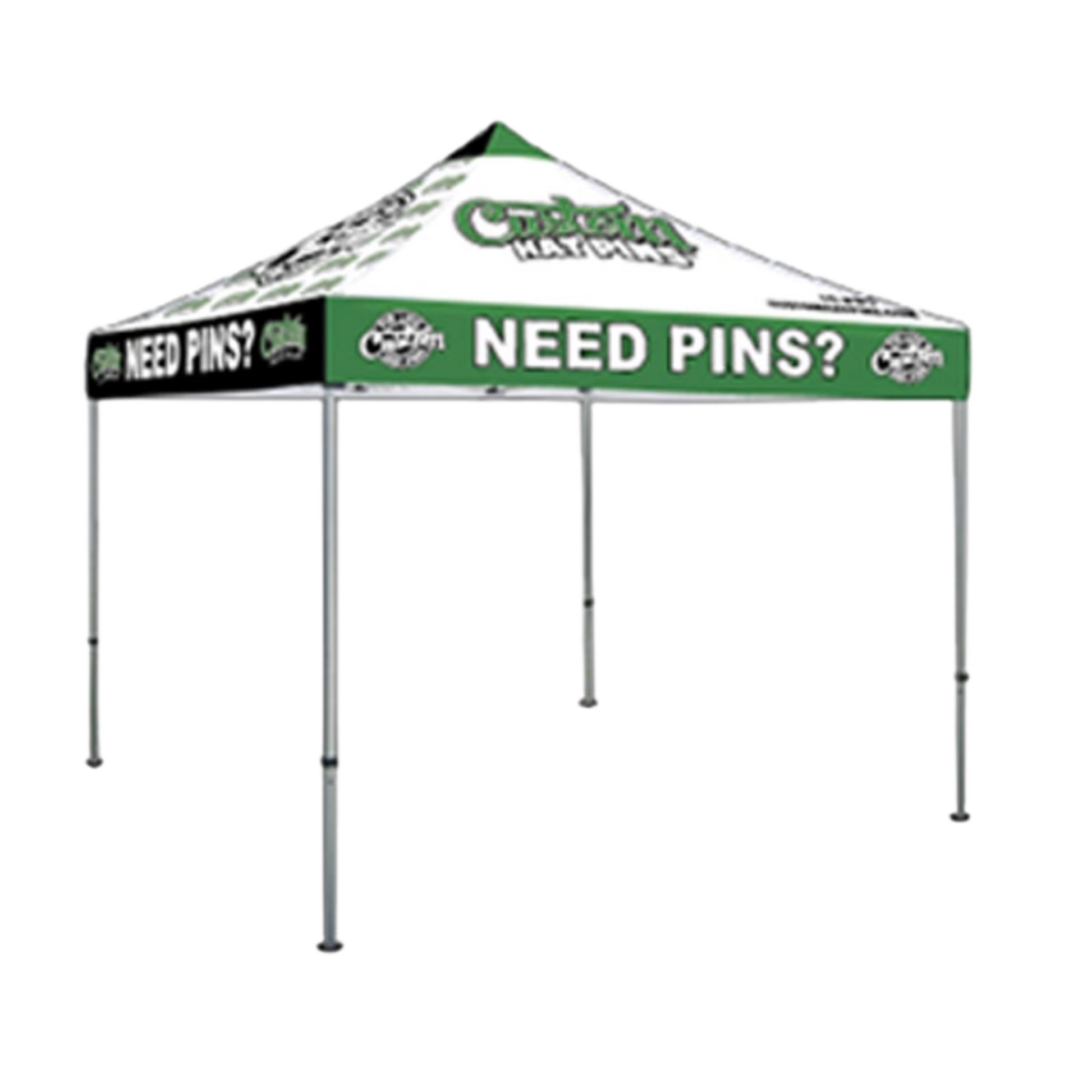 Optional Full Wall - Custom Hat PinsCustom 10x10 Canopy- With Optional Full Wall - Custom Hat PinsCanopyCustom Hat Pins