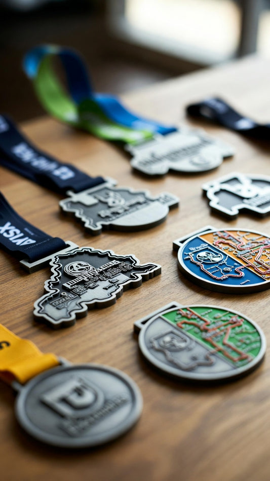 Custom Route Map Race Medals – Die Cut Course Shape